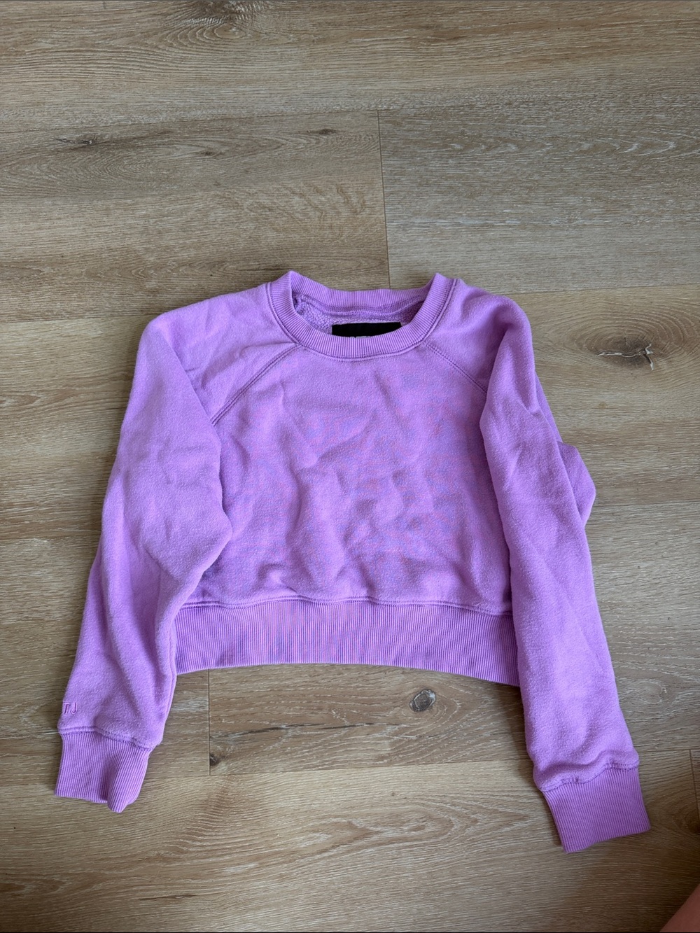Katie J Girls Cropped Crewneck Sweatshirt - Pink